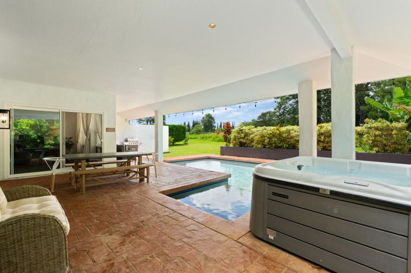 Pool area at Emmalani Pool House North Shore Kauai