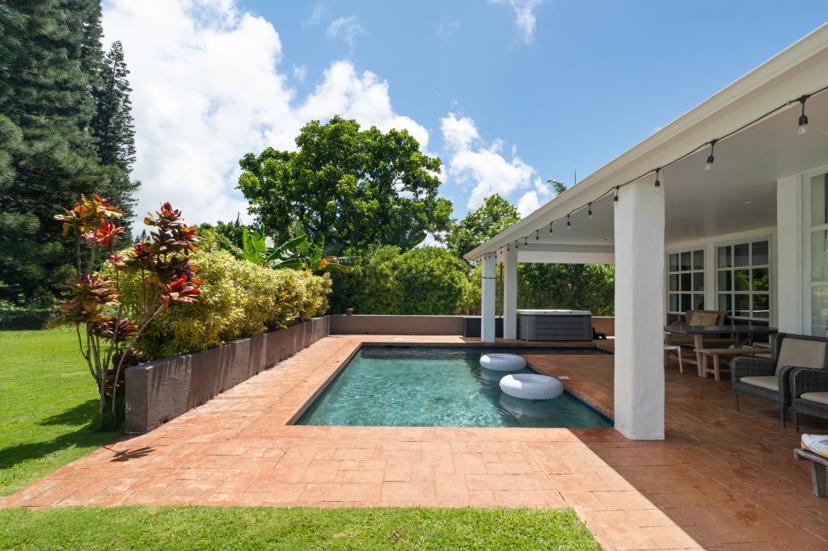 Emmalani Pool House pool and outdoor area Kauai